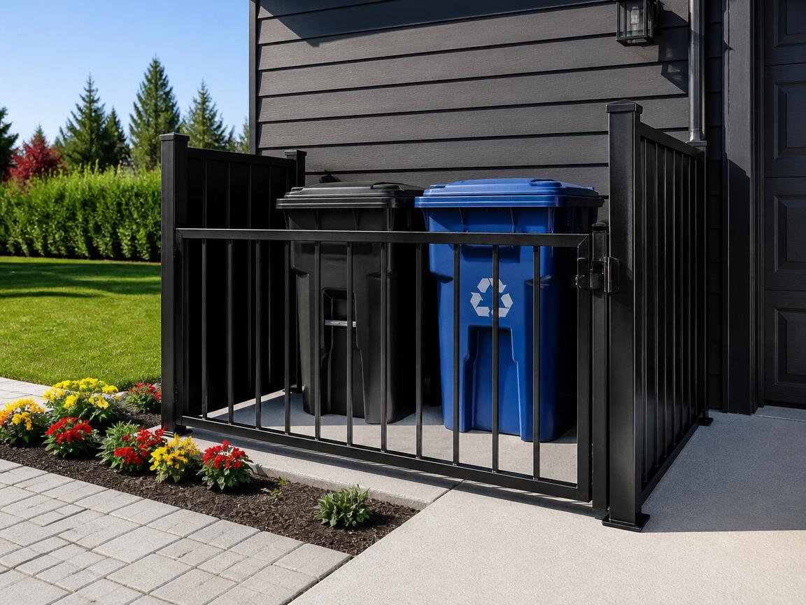 Metal garbage enclosure example