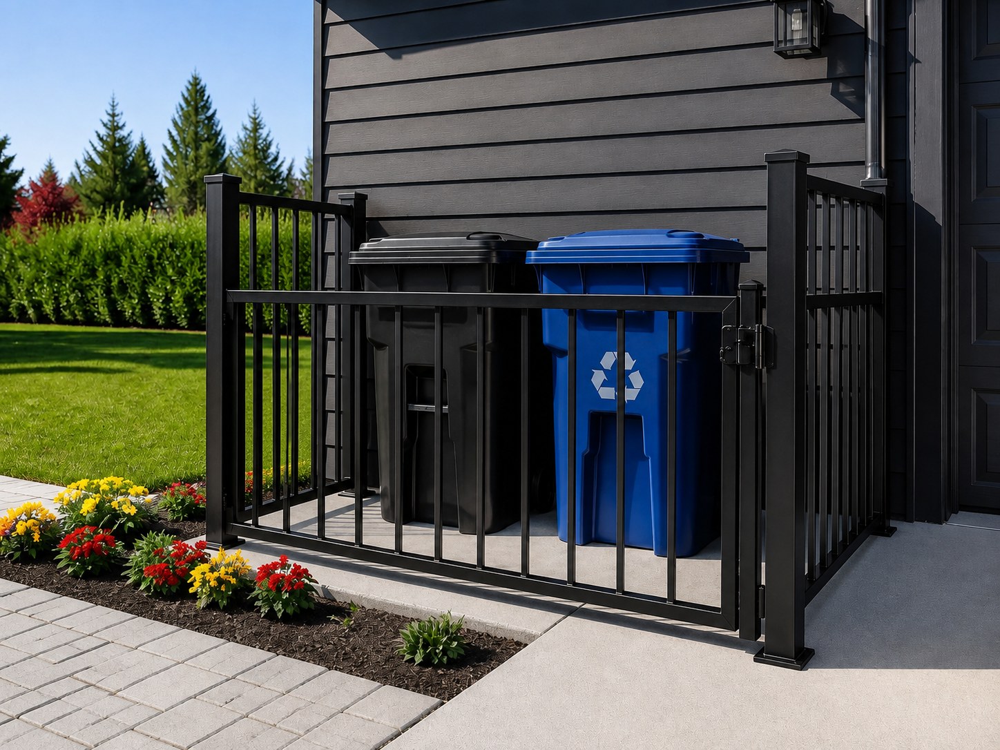 Metal garbage enclosure example