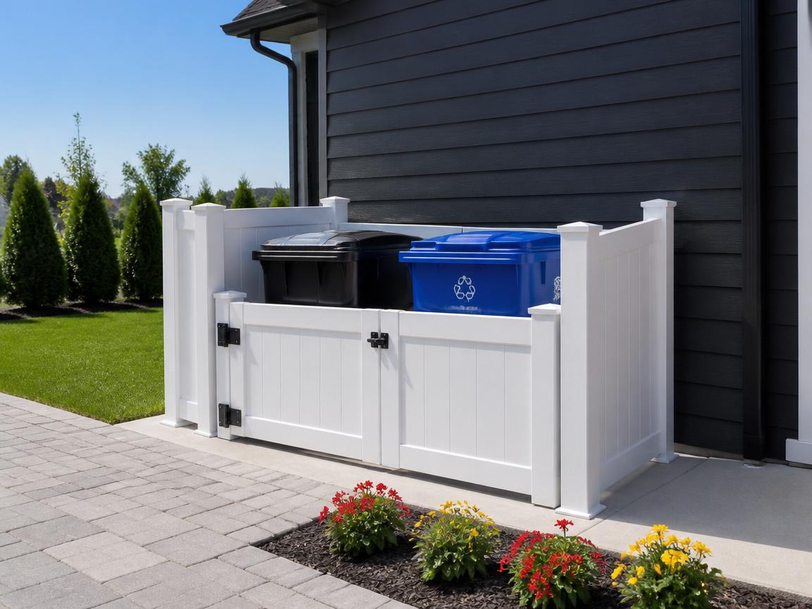 Vinyl garbage enclosure example